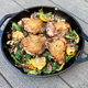 Illustration for article titled For a skillet-lickingly good chicken dinner, toast matzo in schmaltz